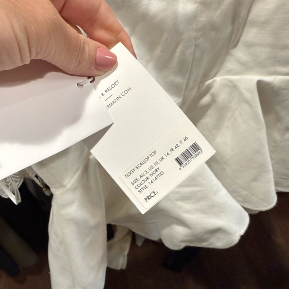 NWT Zimmermann Ziggy Peplum Top $350 - Picture 4 of 5